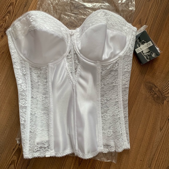 Dominique Other - Dominique satin and lace torsolette (corset)